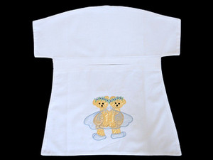 Cotton "Twin Teddys" Hanger Bag - 48 x 49cm