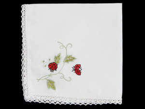 Ladybird Handkerchief - 30 x 30cm