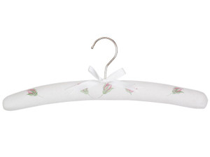 Set/2 17" Coathanger - Pink Rosebud