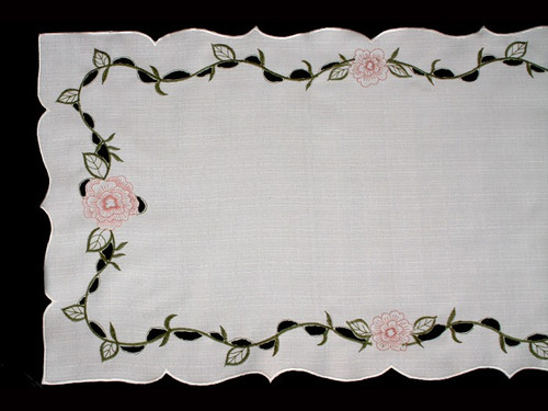 Cream Cutwork Runner - 30 x 120cm