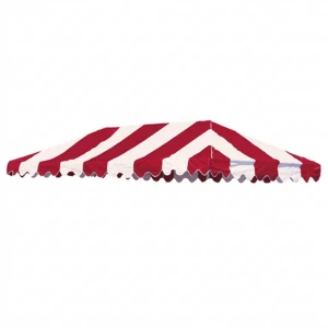 10' X 20' Carnival Top Replacement Cover Red/White