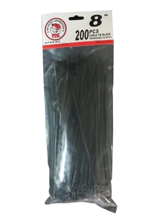8" Cable Tie Black 200PC