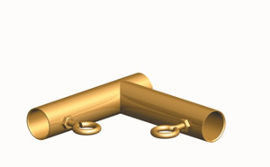 1" L-Shaped Thru Gold (FOL)