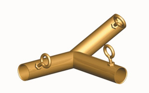1" 3 Way Low Peak End Gold (P3E)