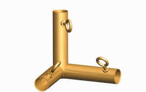 3/4" 3-Way Peak Corner Slope Down Gold (P3JSL)