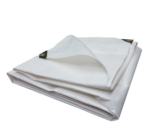14' X 20' Super Heavy Duty White Tarp (Actual Size 13'6" X 19'6")