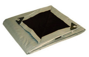 12' X 30' Silver/Black Tarp (Actual Size 11'6" X 29'6")
