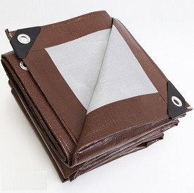 12' x 24' Super Heavy Duty Brown/SIlver Tarp (Actual Size 11'6" X 23'6")