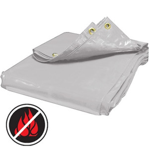 40' X 40' White PVC Vinyl Tarp 16oz (Actual Size 39'6" X 39'6")