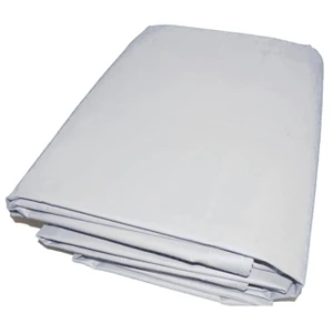 05' X 07' White PVC Vinyl Tarp 13 Oz.(Actual Size 4'6" X 6'6")