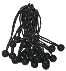 11" Premium Black Ball Bungees 10 pc. Bag
