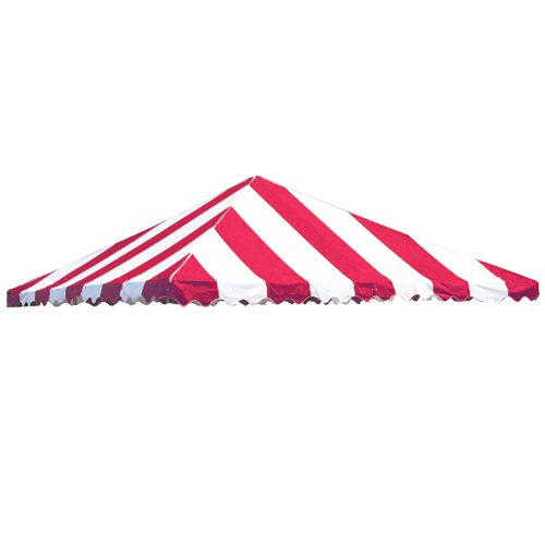 20' X 20' Carnival Top Replacement Cover Red/White
