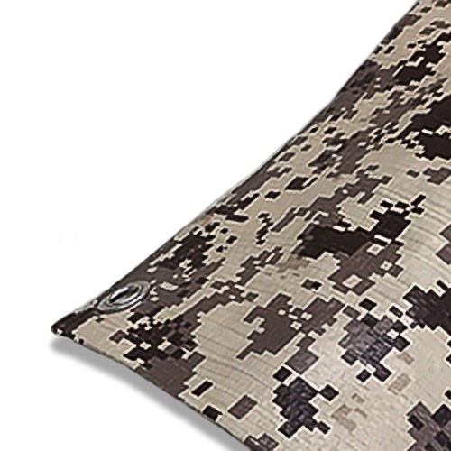 10' X 24' Medium Duty Desert Camouflage Poly Tarp (Actual Size 19'6" X 23'6")