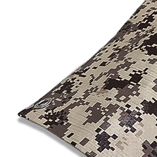 06' X 10' Medium Duty Desert Camouflage Poly Tarp (Actual Size 5'6" X 9'6")