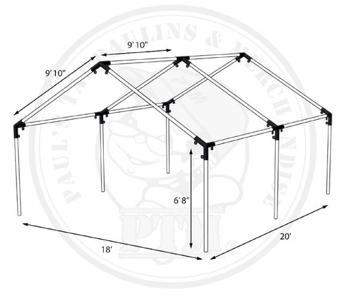 20' x 20' High Peak Canopy (Frame only)