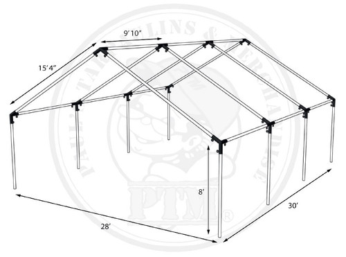 30' x 30' High Peak Canopy (Frame only)