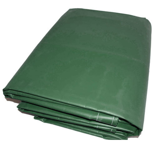 10' X 10' Green Vinyl Tarp 13 Oz.(Actual Size 9'6" X 9'6")