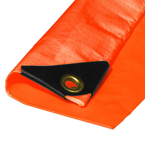 24' X 24' Heavy Duty Orange Poly Tarp (Actual Size 23'6" X 23'6")