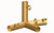 1" 4-Way Low Peak End Gold