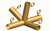 3/4" 5-Way Low Peak Center Gold (P5F)