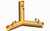1 3/8" 3-Way Low Peak Corner Gold (P3J)