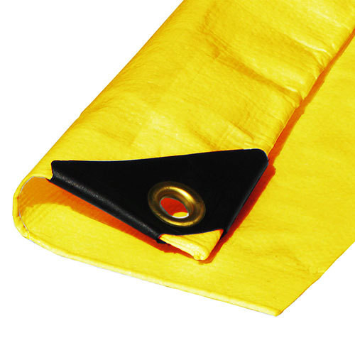 12' X 20' Heavy Duty Yellow Poly Tarp (Actual Size 11'6" X 19'6")