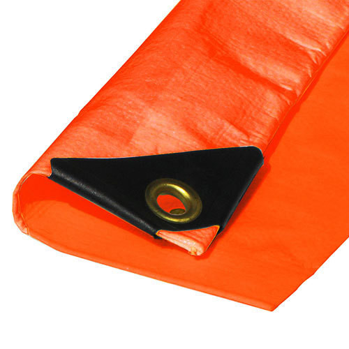 14' x 30' Heavy Duty Orange Poly Tarp (Actual Size 13'6" X 29'6")
