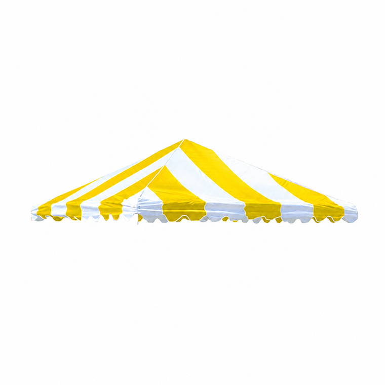 10' X 10' Carnival Top Replacement Cover Yellow/White