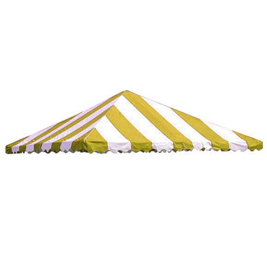 20' X 20' Carnival Top Replacement Cover Yellow/White