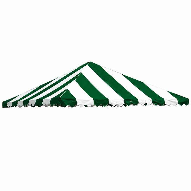 20' X 20' Carnival Top Replacement Cover Green/White