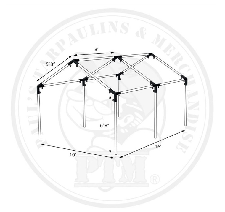 10' x 16' High Peak Canopy (Frame only)