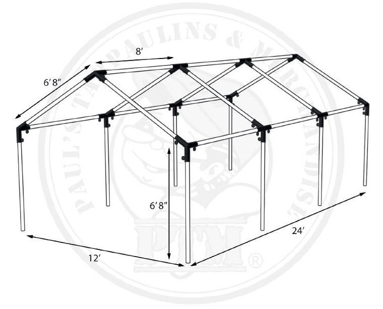 12' x 24' High Peak Canopy (Frame only)