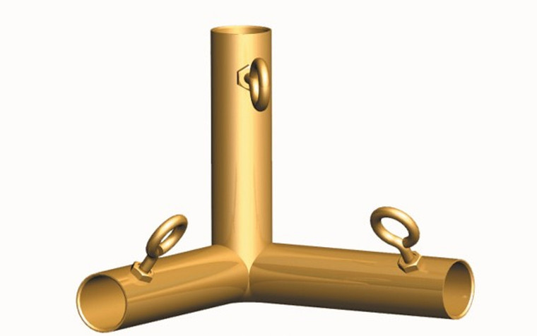 3/4" Flat Roof Corner Gold (F3)