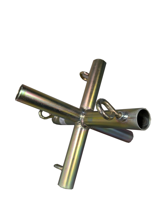 3/4" 6-Way Flat Roof Center Gold (F6)