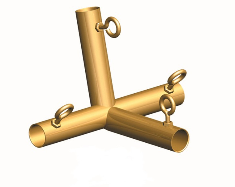 1" 4-Way Low Peak Center Side Gold (P4I)