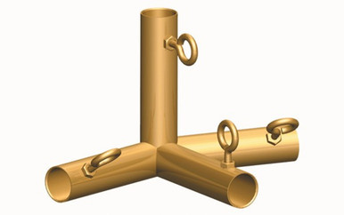 1 3/8" 4-Way Medium Peak End Gold EZ (P4D11)