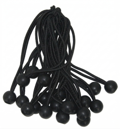 11" Premium Black Ball Bungees EZ 10 pc. Bag
