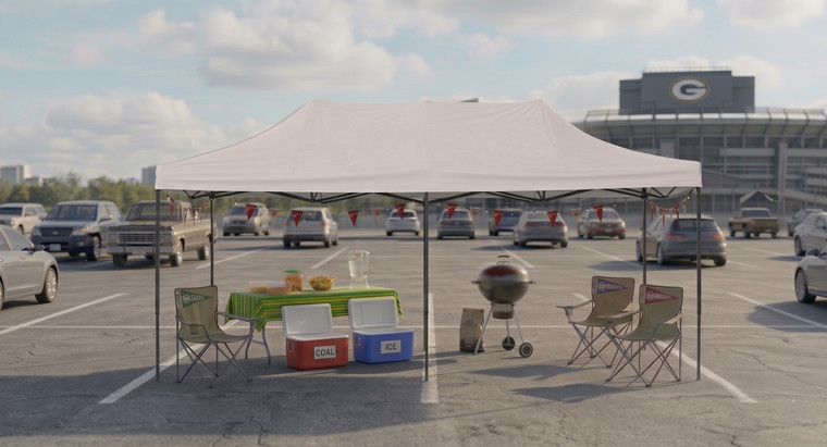 10' x 15' White Canopy Pop-Up Tent