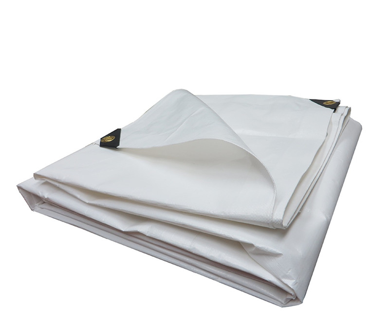 10' X 15' Super Heavy Duty White Tarp (Actual Size 9'6" X 14'6")