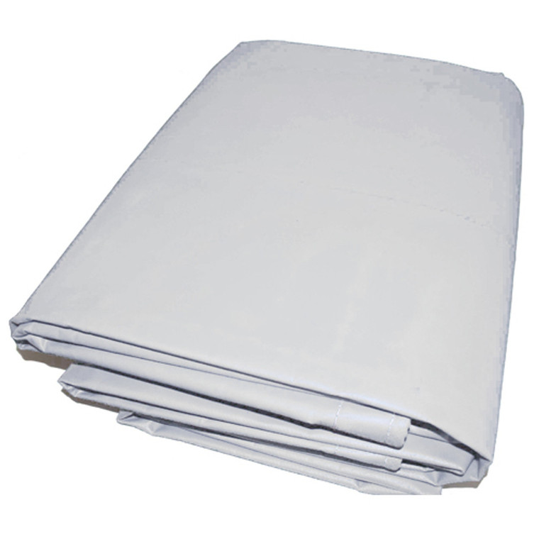 08' X 24' White PVC Vinyl Tarp 13 Oz.(Actual Size 7'6" X 23'6")