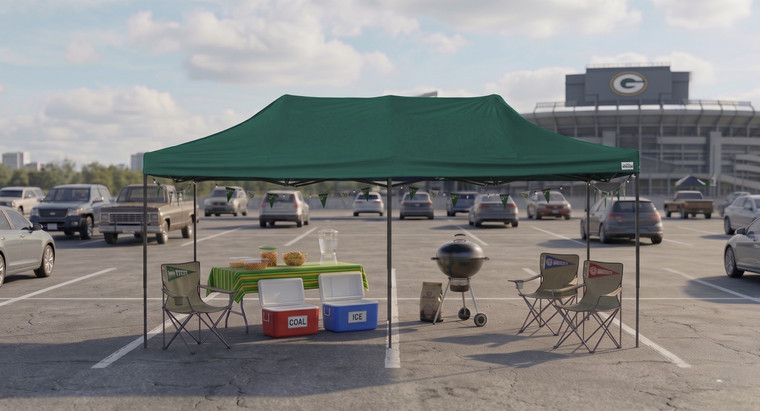 10' x 15' Green Canopy Pop-Up Tent