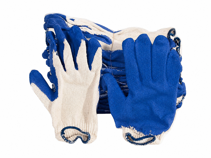 PVC-Lined Blue Glove 12PR