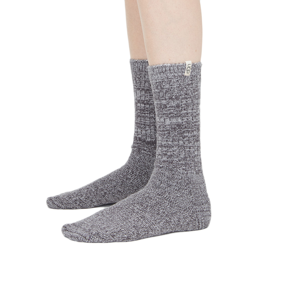 Ugg Rib Women's Knit Slouchy Crew Socks, One Size, White