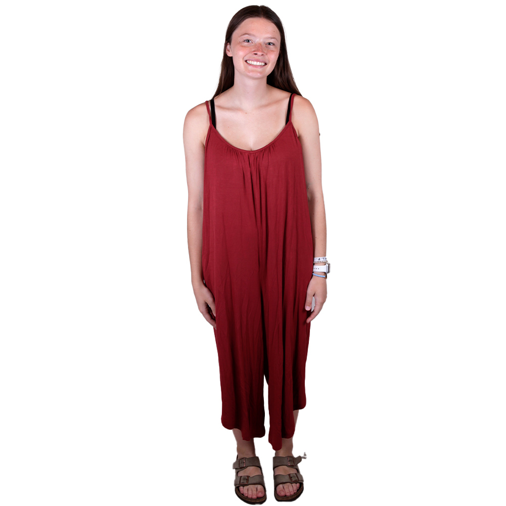 Zephyr Jersey Romper - Coral Red