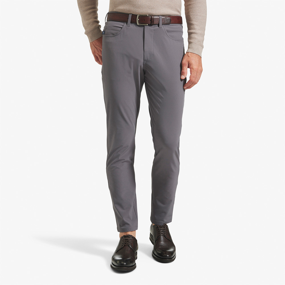 Black Solid 5-Pocket Helmsman Pants - Mizzen+Main