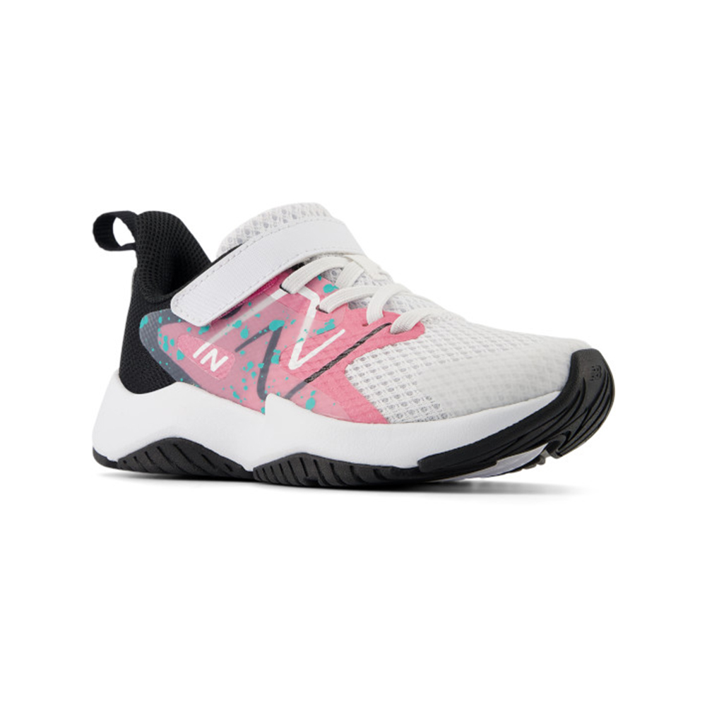 レインボー Amazon.com | New Balance Kid's Rave Run V2 Bungee Lace with