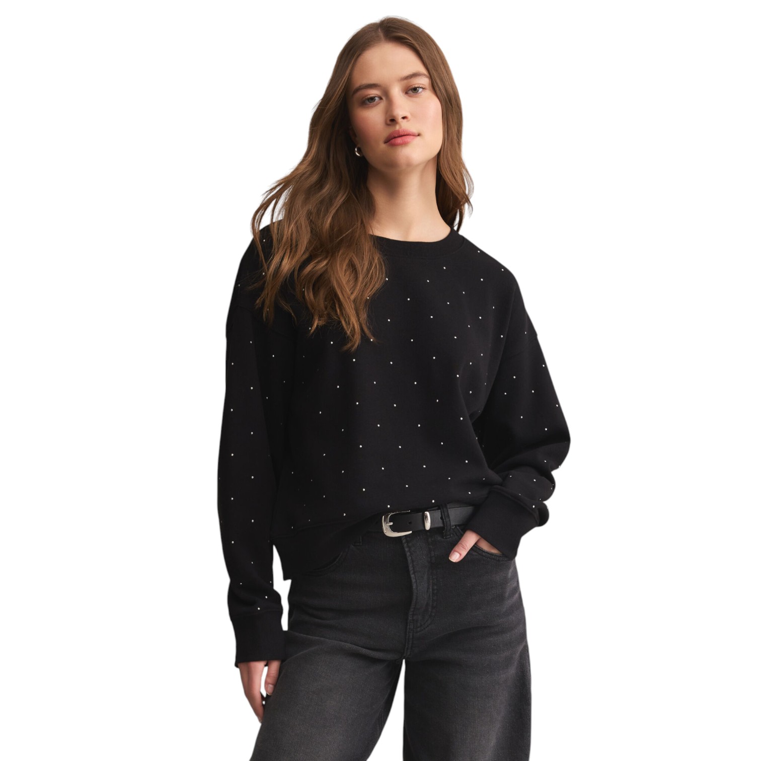 Z Supply Women's Sparkle Crew Neck Sweatshirt - MetroShoe Warehouse