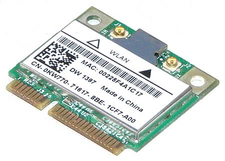 Dell Kw770 Mini Pci Express Half Height Kw770 Wlan Wifi 802.11G Wirele