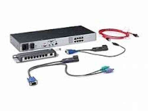 HP 400338-001 2 X 8 Port Rackmount 1U Kvm Hi Resolution Monitor Server Console Switch