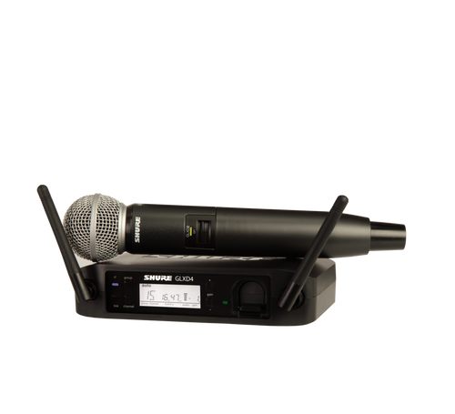 Vocal System with GLXD4 Wireless Receiver, GLXD2 Handheld Transmitter with SM58 Microphone (SB902 Battery included)